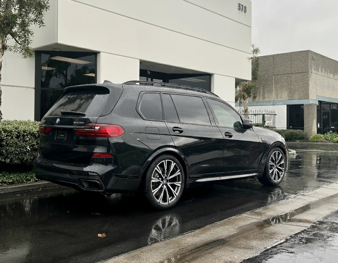 2022 BMW X7 xDrive40i after rear end collision repair and paint
